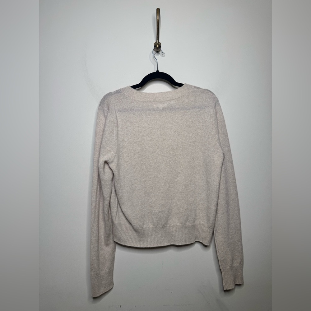 Reformation Dana Cashmere Crew Sweater in Light Sand - Picture 6 of 7